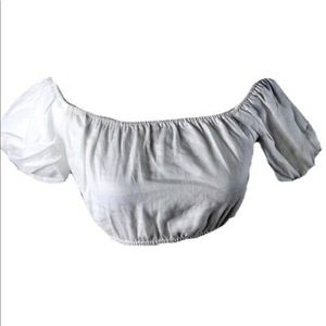 Reformation white off the shoulder top